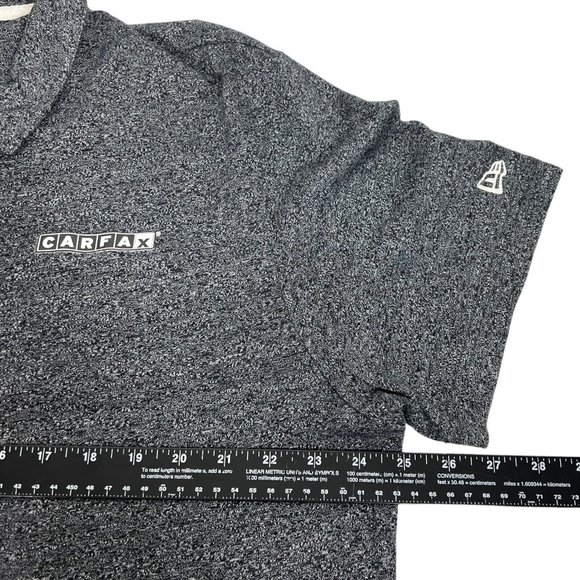 New Era Carfax Work Polo Shirt Men XL Gray Auto Employee Uniform Cars Sales - Picture 16 of 16